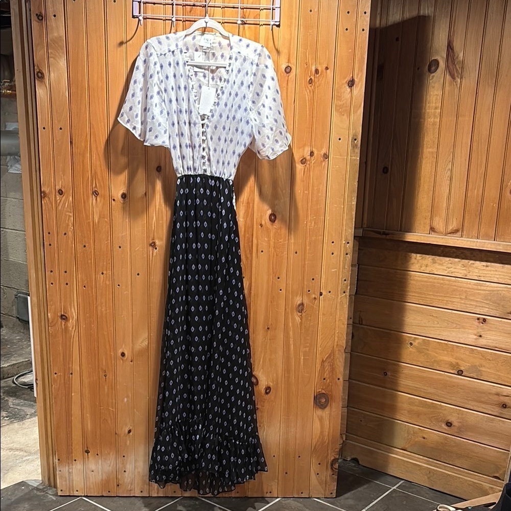 MISA maxi cut out dress